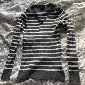 Grey stripped sweater
